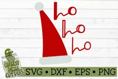Santa Claus Ho Ho Ho Hat Christmas SVG File Product Image 2