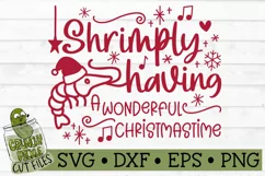 Shrimply Having a Wonderful Christmastime SVG File Product Image 2