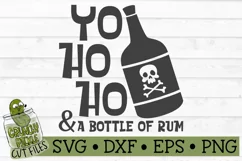 Yo Ho Ho & a Bottle of Rum Pirate SVG File Product Image 2
