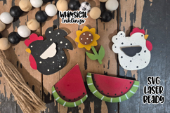 Watermelon Chicken Magnets Laser SVG Product Image 2