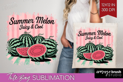 Watermelon Vintage Fruit Tote Bag Summer Tote Bag PNG Product Image 1