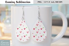 Cute Watermelon Design| Fruit Earrings Sublimation Product Image 1