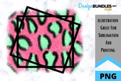 Leopard - Glitter Background - Pink - Sublimation - PNG Product Image 1