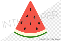 Triangle watermelon slice illustration PNG SVG EPS clipart Product Image 1