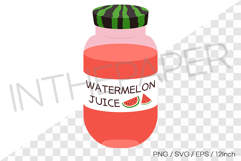 Cool watermelon juice bottle illustration PNG SVG EPS art Product Image 1
