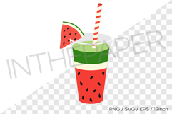 Gradation watermelon juice illustration PNG SVG EPS clipart Product Image 1