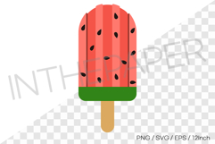 Bitten long watermelon bar illustration PNG SVG EPS clipart Product Image 1