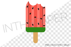 Bitten rectangle watermelon bar illustration PNG SVG EPS Product Image 1