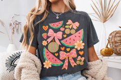 Watermelon Coquette Bow PNG, Summer PNG, Summer Coquette PNG Product Image 3