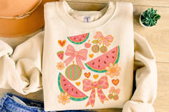 Watermelon Coquette Bow PNG, Summer PNG, Summer Coquette PNG Product Image 4