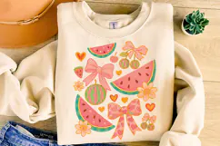 Watermelon Coquette Bow PNG, Summer PNG, Summer Coquette PNG Product Image 4