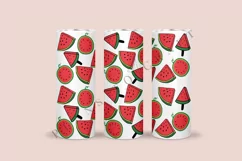watermelon summer fruit skinny tumbler sublimation design for 20oz and 30oz skinny tumbler sublimation wrap