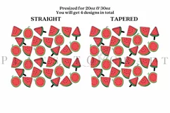 watermelon summer fruit skinny tumbler sublimation design for 20oz and 30oz skinny tumbler sublimation wrap