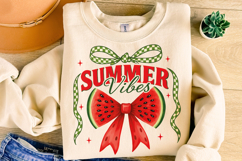 Summer Vibes PNG, Watermelon Coquette Bow PNG, Summer PNG Product Image 3