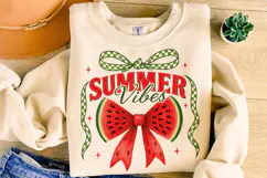Summer Vibes PNG, Watermelon Coquette Bow PNG, Summer PNG Product Image 3