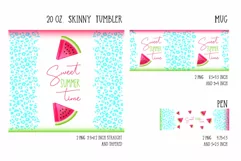 watermelon sweet summertime sublimation design for tumbler and mug