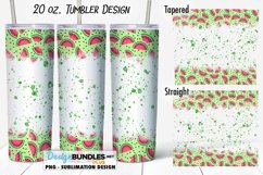 Watermelon Glitter 20 oz Sublimation Tumbler Design Product Image 1