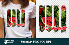 Watermelon brushstroke clipart PNG | Summer sublimation Product Image 1