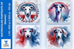 Watercolor Portraits of Whippet Product Image 1