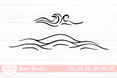 Wave Doodle Clipart SVG Cut File Product Image 1