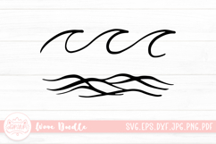 Wave Doodle Clipart SVG Cut File Product Image 1