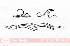 Wave Doodle Clipart SVG Cut File Product Image 1