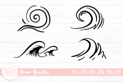 Wave Doodle Clipart SVG Cut File Product Image 1