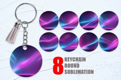 Wave Dynamic Pink Blue Keychain | Keyring Product Image 1