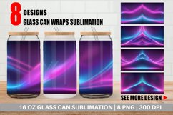 Glass Can Wraps Wave Dynamic Pink Blue Product Image 1