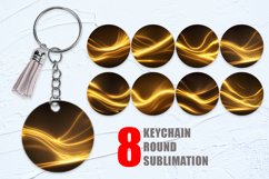 Wave Golden Dynamic Keychain | Keyring Product Image 1