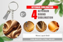 Keychain Wave Liquid Gold Product Image 1