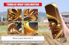 Tumbler Sublimation Wave Liquid Gold Product Image 1