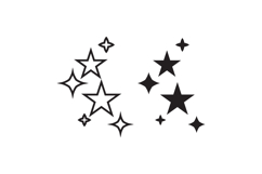 Wave of different stars clipart icon design Product Image 1