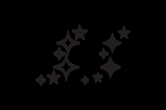 Wave of different stars clipart icon vector Product Image 2