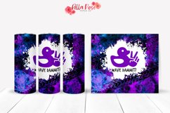 Wave Dammit Duck | Purple Alcohol Ink | 20oz Tumbler Wrap Product Image 1