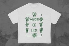 Waves of Live Botanical House T-shirt Design