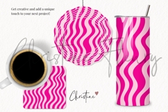 Pink Wavy Halloween Pattern | Cute Halloween Digital Paper Product Image 3