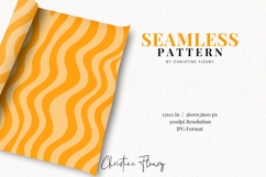 Orange Wavy Halloween Pattern | Cute Halloween Digital Paper Product Image 2