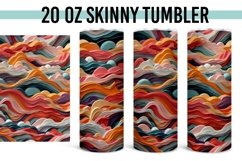 Colorful Waves 20 oz Sublimation Tumbler Design Product Image 1