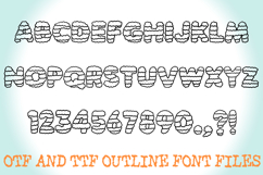 Wavy Fluffy Cloud Cartoon Alphabet Lettering ABC Text Font Hand Drawn OTF