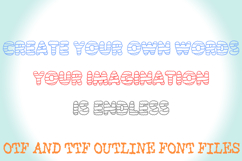 Wavy Fluffy Cloud Cartoon Alphabet Lettering ABC Text Font Product Image 3