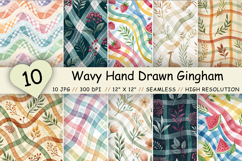 wavy hand drawn gingham, organic gingham digital, wavy scrapbook paper, gingham wavy tile, wavy pattern bundle, organic gingham tile, wavy digital paper, gingham organic paper, wavy watercolor paper, organic scrapbook paper, wavy gingham tile, gingham wav