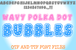 Wavy Polka Dot Bubble Font Fun Playful Spotted Typeface Quirky Hand-Drawn