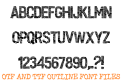 Wavy Zebra Font Lettering Ripple ABC Typography OTF Product Image 2