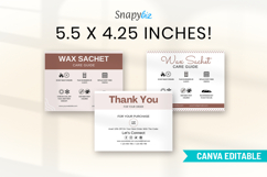 Wax Sachet Care Guide Instructions Template For Wax Business Product Image 7