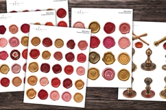 wax seal stickers printable fussy cut wax seal pngs faux wax seals vintage wax stamp embellishments junk journal scrapbook ephemera kit