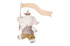 Watercolor Cute Animals Parade Train Elephant Bear Rabbit Product Image 6
