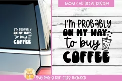Mom Car Decal SVG | Funny Motherhood Car Design Product Image 1