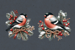Winter Bird clipart / 3 PNG / sublimation design Product Image 2