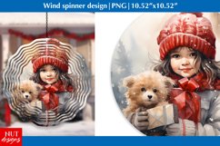 Christmas wind spinner sublimation, Christmas round design Product Image 1